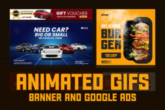 create animated banner, gif or video and google ads