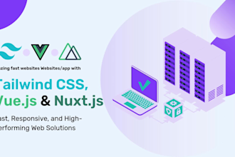 do blazing fast websites with nuxtjs vuejs and tailwind CSS