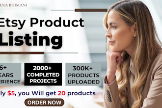 add product or upload products or product listing to etsy