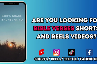 create bible verses shorts videos for youtube, tiktok,reels with your brand logo