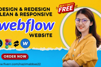 design, redesign, develop webflow website, webflow expert, figma to webflow