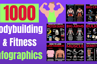 bodybuilding and fitness infographics, workout plan and exercise infographics