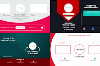 design animated outro, end screen for youtube