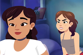 create 2d animation music video, 2d animated music video, nft animation
