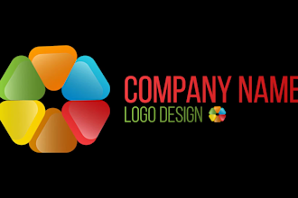 design a modern geometric polygonal 3d logo