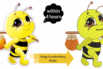 convert image to embroidery design within a few hours