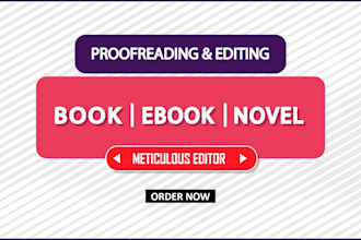 do book editor, novel or ebook proofreading, fiction or nonfiction copy editing