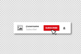 create premium youtube subscribe and bell notification overlay
