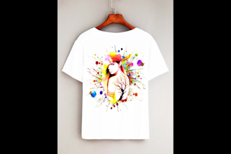 create or print an awesome trendy watercolor t shirt design