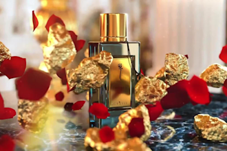 do 3d perfume animation 3d perfume bottle design 3d perfume label box packaging