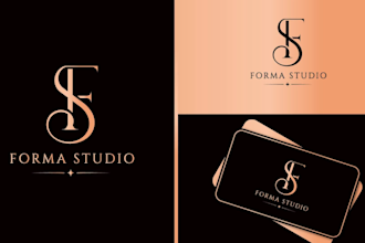 design a custom minimalist initial logo for business and brand