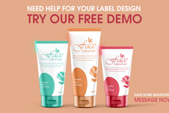 do luxury cosmetic label and packaging box design