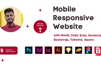 design and convert figma to html scss css mobile responsive website