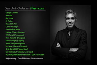voice record script as american movie actor brad pitt