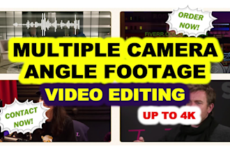 do weekly audio and video editing of multiple camera angle multicam footages