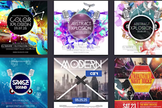 do animated motion flyer dj, club party, event banner add