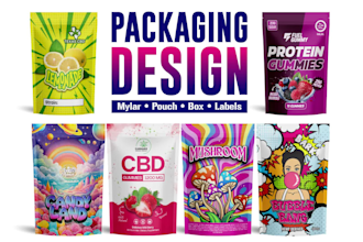 design premium mylar bag, pouch, box and packaging design