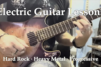 teach you electric guitar in the style of rock and metal legends