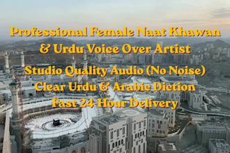 do professional urdu voice over for naat, poetry, or storytelling