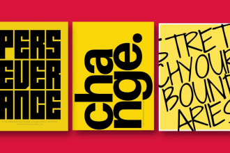 create custom typography poster, printable wall art