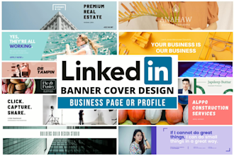 design professional linkedin banner for business or profile cover,header