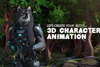 do 3d character animation,3d character model and rigging