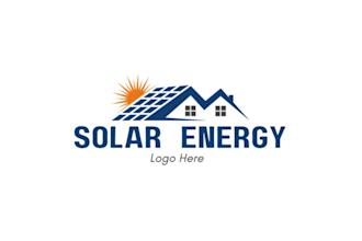do modern solar panel power energy electrical company logo design