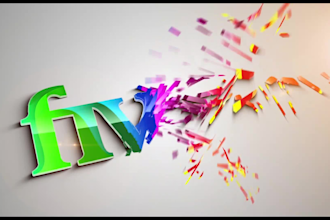 create modern text animation and youtube intro outro