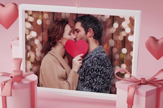 create a loving valentine day video gift