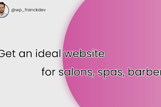 create a booking website for salons, spas, barbers, cosmetic