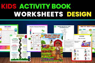 design custom worksheets and activity books for kids