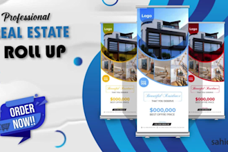 creative roll up banner, advertising ads, outdoor stand banner design