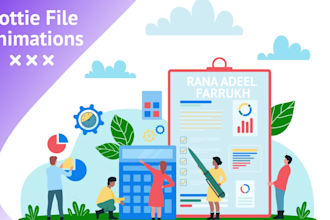 craft professional  lottie files animation, json, vector, ai svg or GIF animated