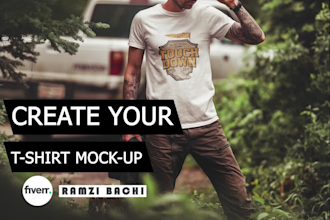 to create you mockup tshirt in 24h