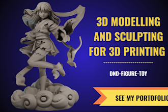 design 3d printable miniatures character stl for resin printing
