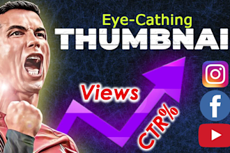 eye catching thumbnail design youtube tiktok facebook instagram 24 hour delivery