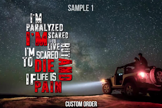 create an awesome animated lyric music video