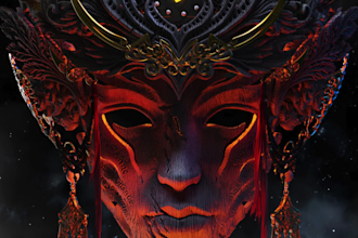 sculpt high detail cosplay mask, 3d mask, helmet, stl models