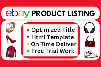 do ebay listing, ebay product listing, ebay SEO listing, ebay lister