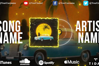 create premium music promo audio spectrum or music visualizer