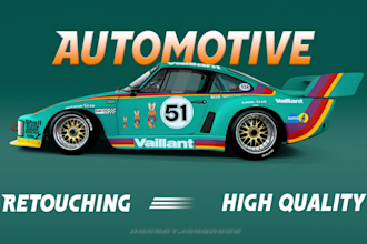 do car photo editing, retouching, and color correction for showroom quality