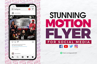 design stunning social media flyer and motion video flyer