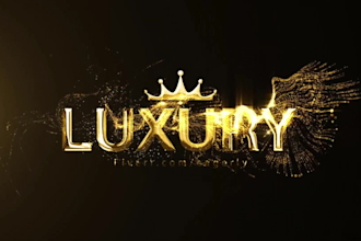 make this luxury gold video intro logo animation