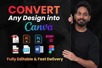 manually convert image, PDF, PSD, or ai file to canva editable