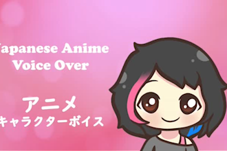 be your female japanese anime voice over actor character cute kawaii sister