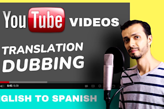 record voice dubbing in spanish for your videos