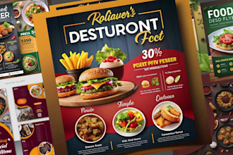 design restaurant and food menu, , flyer, poster, brochure