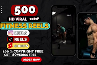 create fitness instagram reels, youtube shorts, tiktok video on any niche