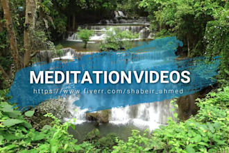 create 15 relaxing meditation videos for youtube