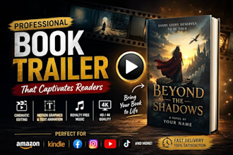 create a professional book trailer and promo video for your book